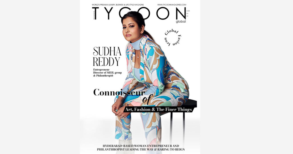 Hyderabad’s Impresario Sudha Reddy Graces Tycoon Global Cover.