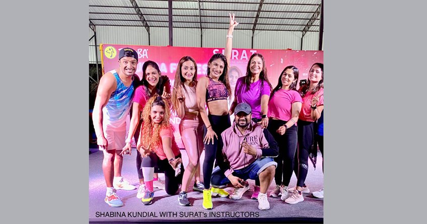 ZUMBA FITNESS EVENT with Bigg Boss Fame 16 Shabina Kundial was organised at BB Club near VIP ROAD in Surat