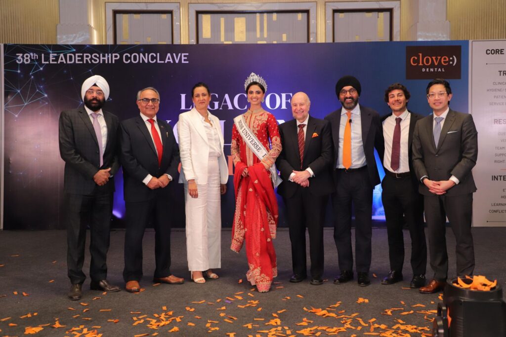 Miss Universe India 2024 Rhea Singha Honours Clove Dental Specialists at Prestigious A